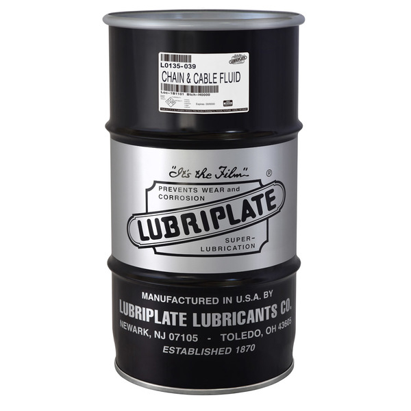 Lubriplate Chain & Cable Fl., ¼ Drum, Multi-Purpose Penetrating Lubricating, Cleansing Fluid - Aerosol L0135-039